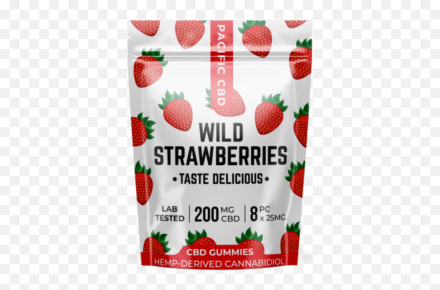 Pacific Cbd Wild Strawberries - 200mg Gta Dispensary Fresh Emoji,Strawberries Png