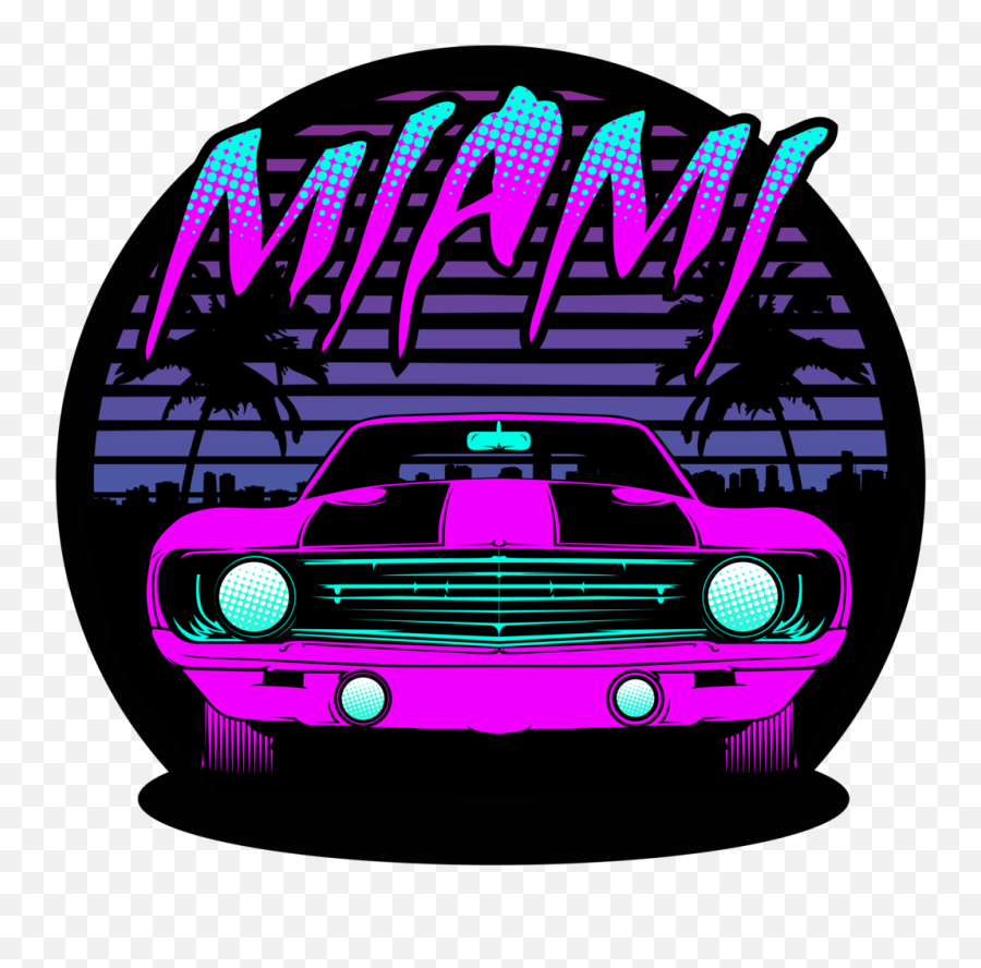 By Max Hendren - Automotive Decal Emoji,Miami Vice Logo