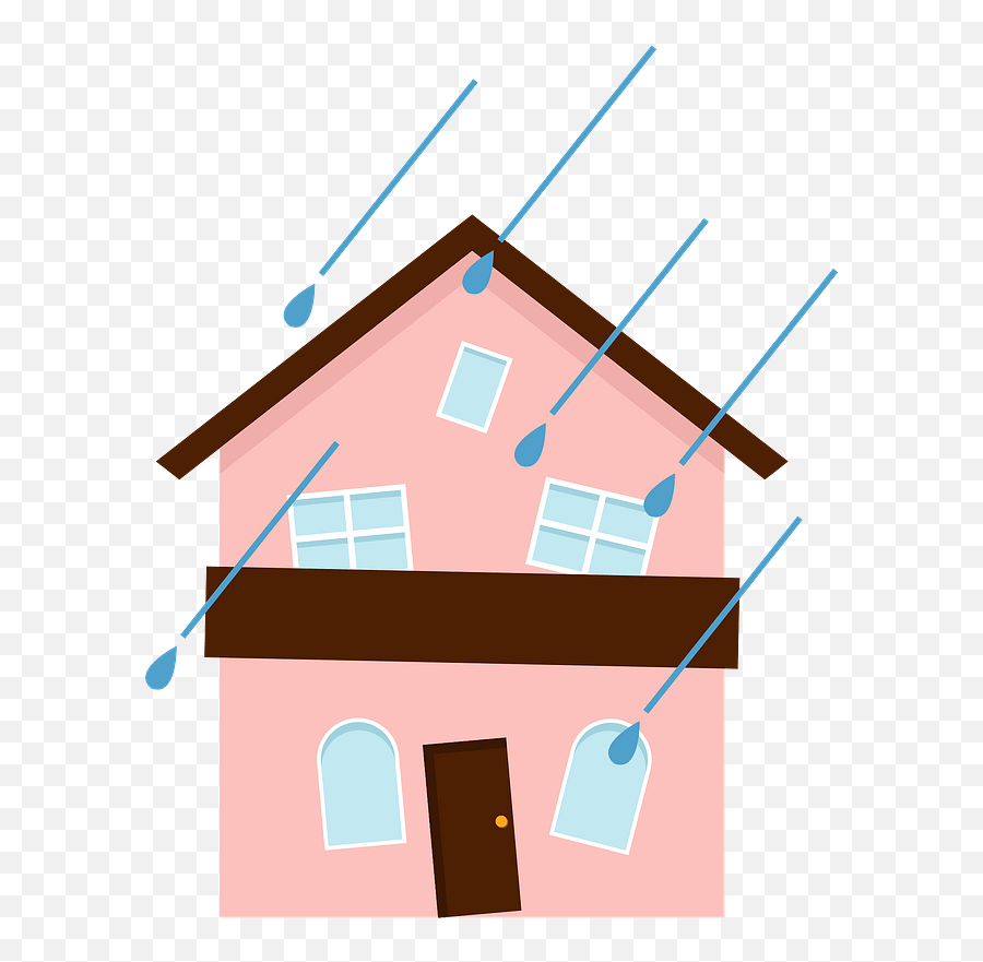 House Is Affected By A Typhoon Disaster Clipart Free Emoji,Rainy Days Clipart