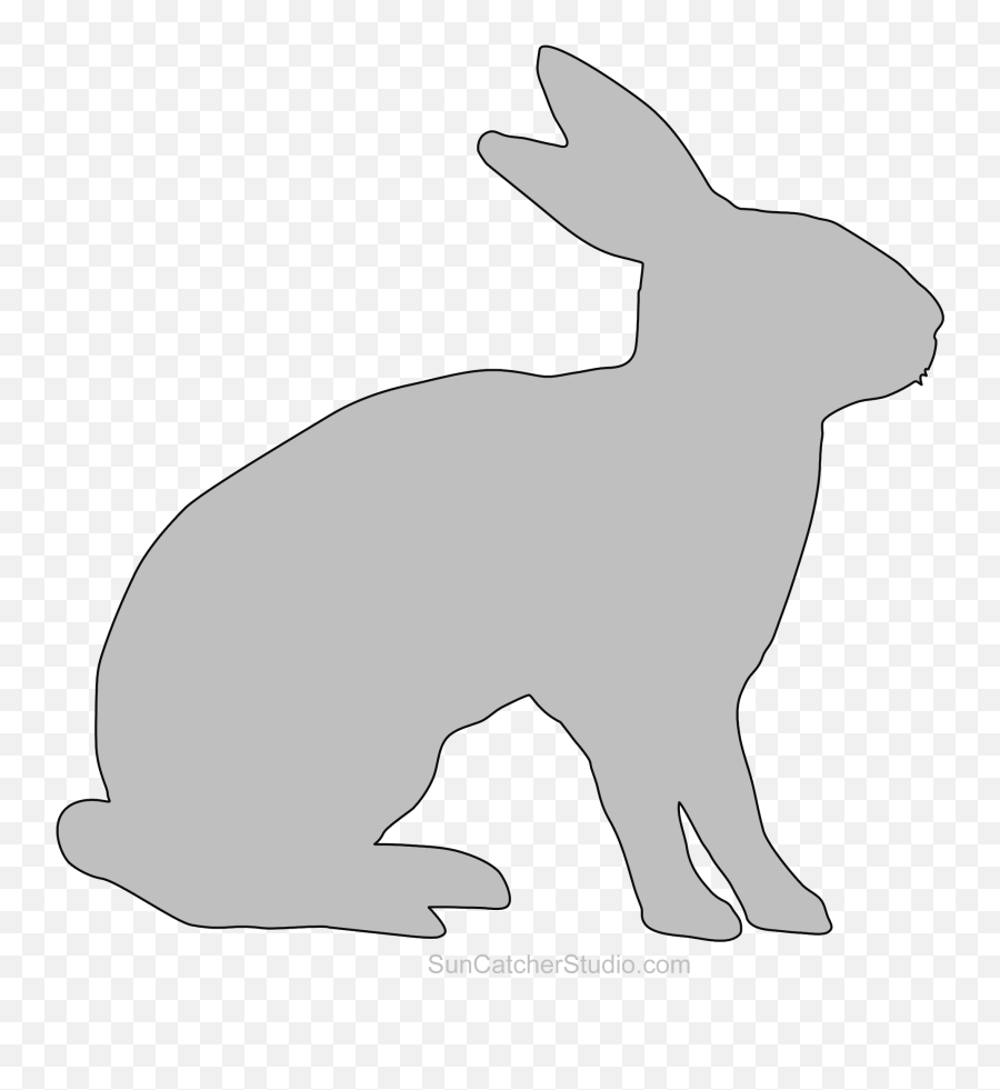 Rabbit Bunny Pattern Outline Clip Art Emoji,Clipart Downloadable