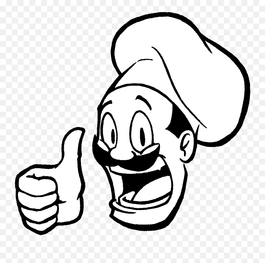 Happy Chef Clip Art - Cook Png Black And White Emoji,Chef Hat Clipart