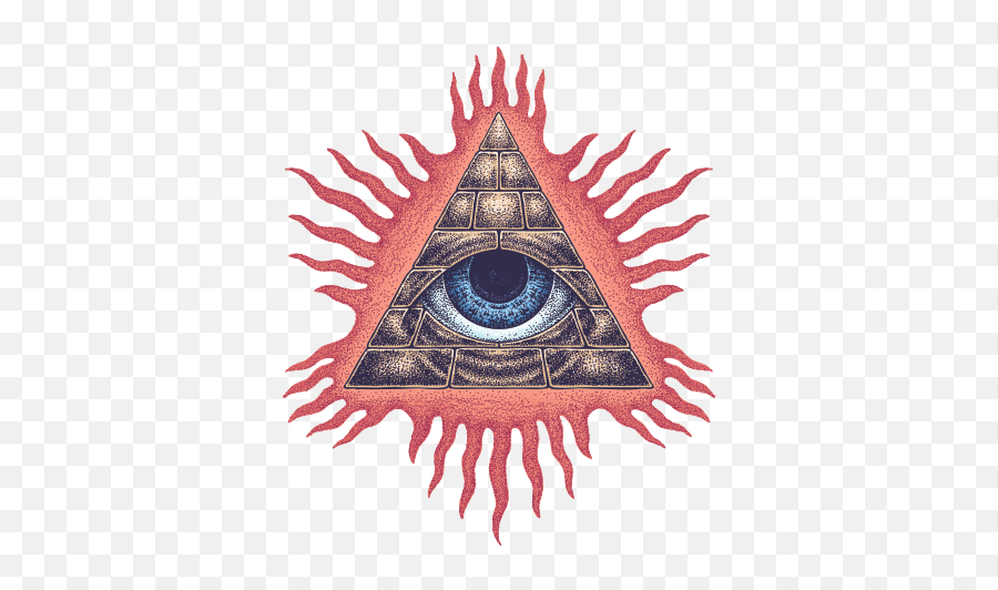 Printed Vinyl Pyramid All - Seeing Eye Of Providence Masonic Emoji,All Seeing Eye Png