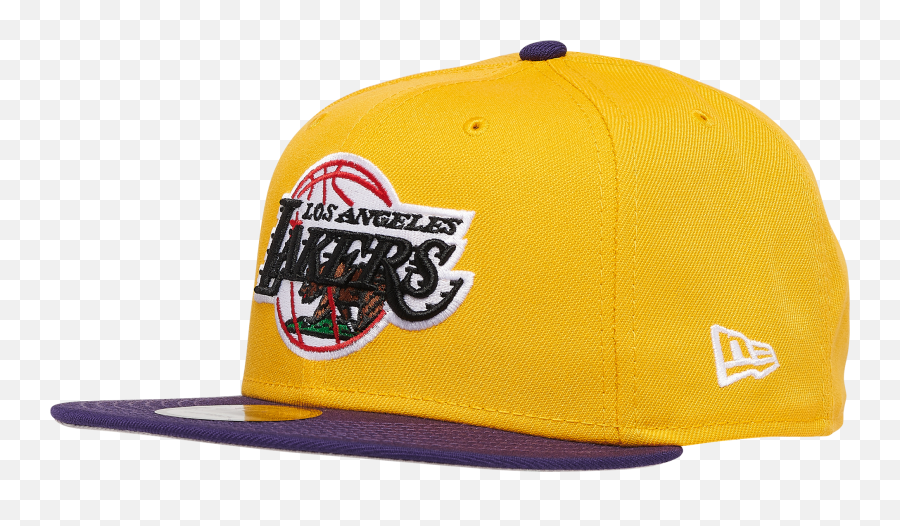 Los Angeles Lakers New Era Nba Cali Flag Logo Snapback In Yellow - For Adult Emoji,Los Angeles Lakers Logo