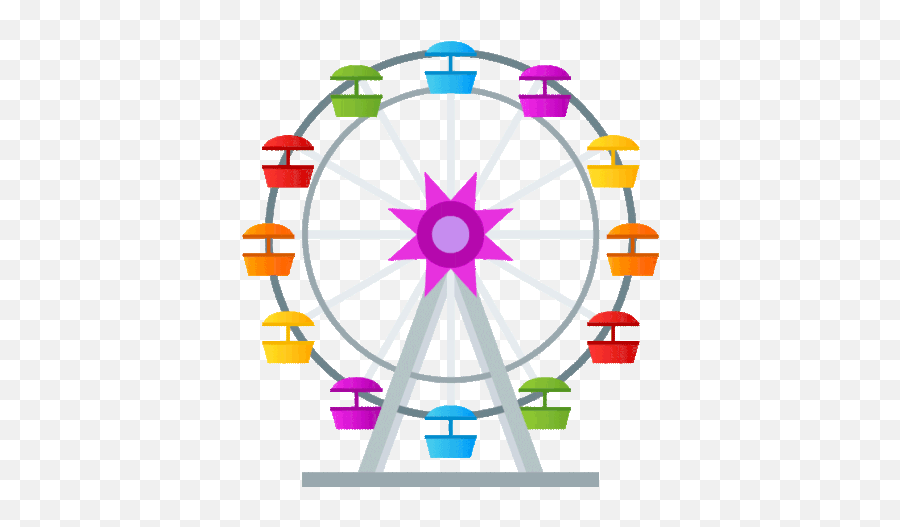 Ferris Wheel Joypixels Sticker - Ferris Wheel Joypixels Emoji,Joy To The World Clipart