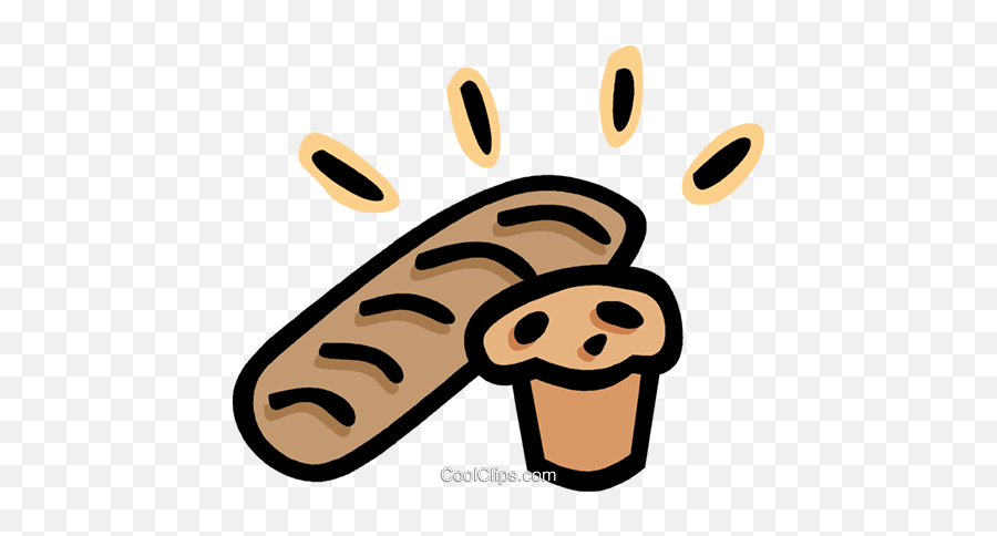 Loaf Of Bread And Muffin Royalty Free Vector Clip Art Emoji,Muffins Clipart