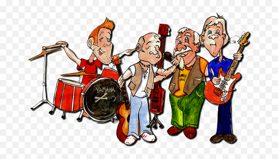 Band Clipart Animated Band Animated - Clipart Cartoon Rock Band Emoji,Band Clipart