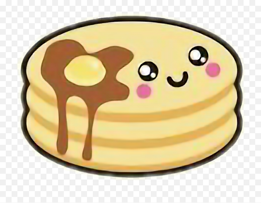 Cute Kawaii Breakfast Drawings - Dibujos De Panqueques Kawaii Emoji,Pancakes Clipart