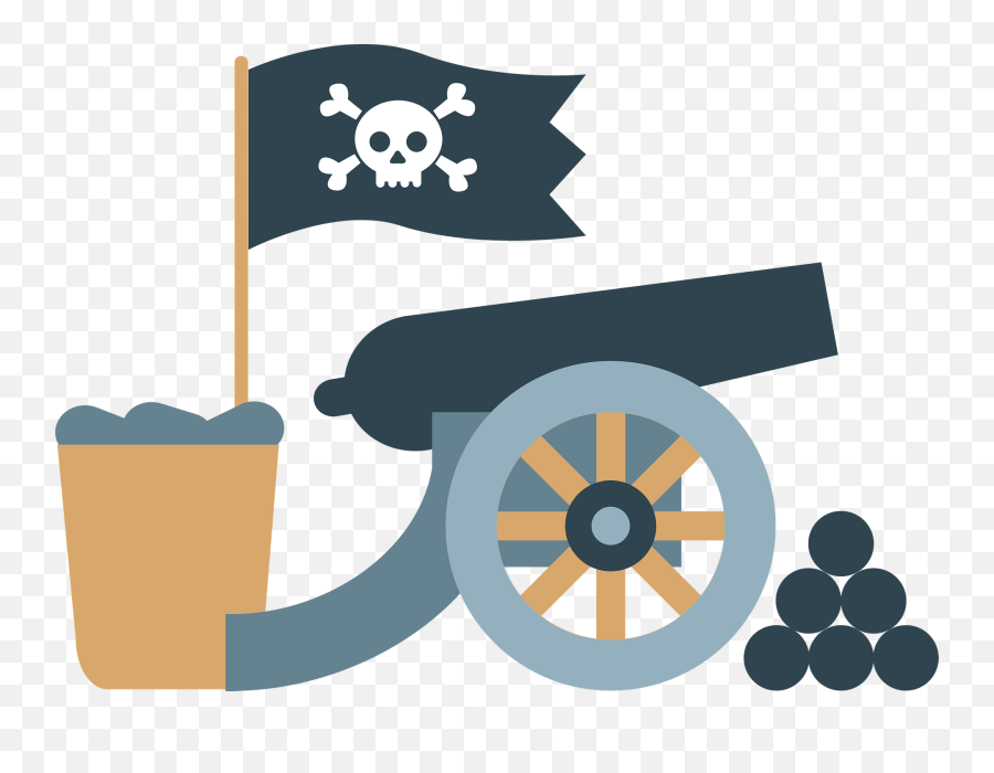 Pirate Cannon Clipart - Pirate Cannon Clipart Png Emoji,Cannon Clipart