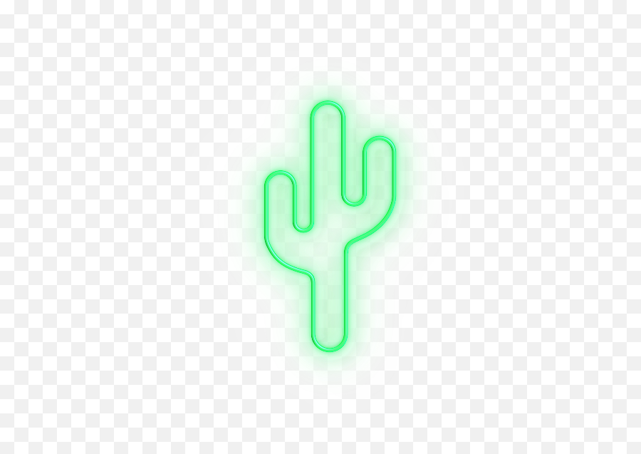 Cactus Neon Sign - Clip Art Emoji,Neon Light Png