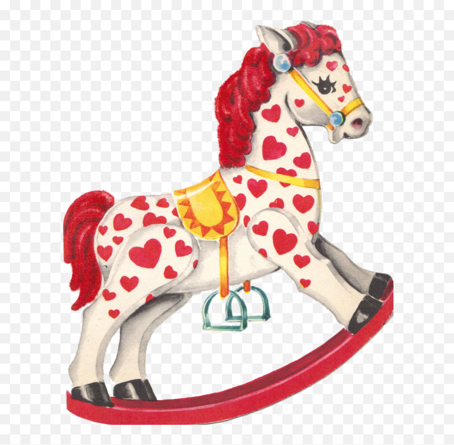 Vintage Valentine Cards Vintage Emoji,Rocking Horse Clipart