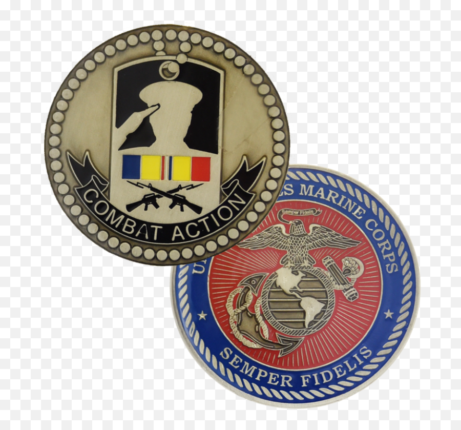Marine Corps Combat Action Coin U2013 The Marine Shop Emoji,Combat Logo
