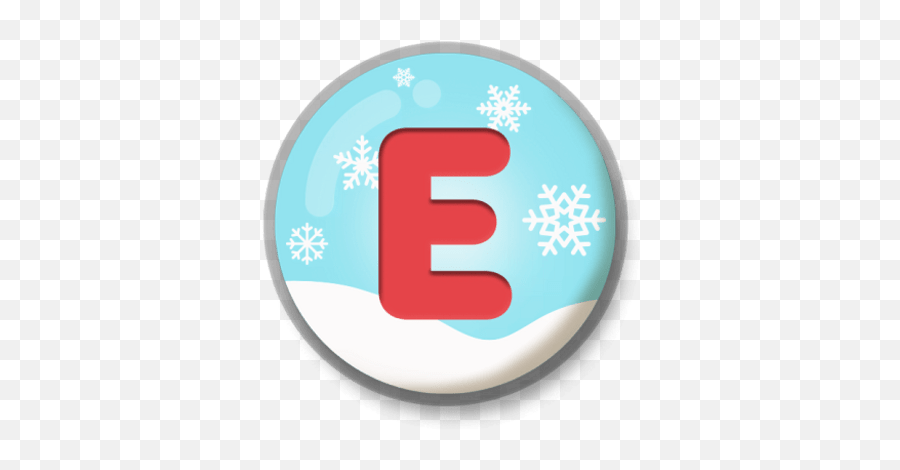 Download Letter E Snowy Roundlet Transparent Png - Stickpng Emoji,Viñetas Png