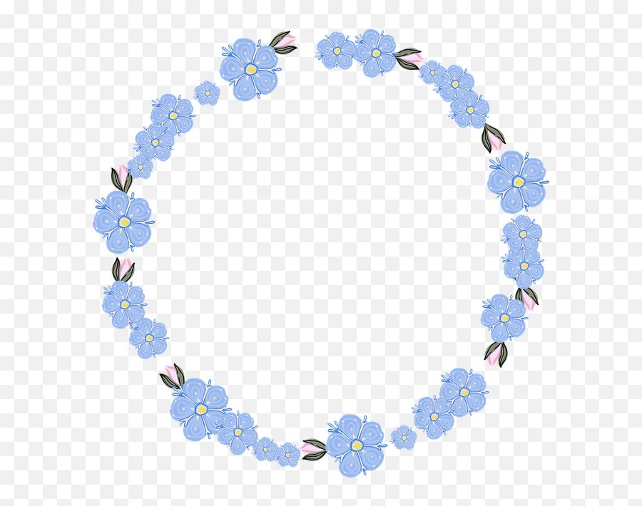 Flowers Frame Bouquet - Free Vector Graphic On Pixabay Emoji,Forget Me Not Clipart