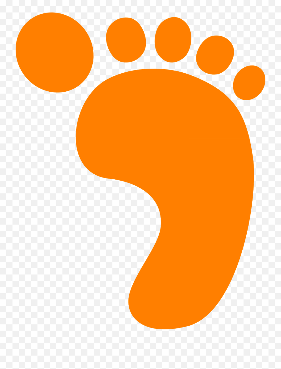 Foot Prints Sand Beach Public Domain - Orange Footprint Emoji,Baby Feet Clipart