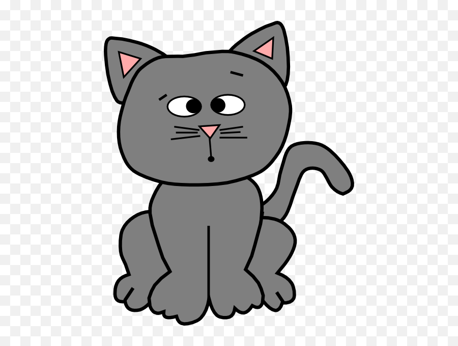 Confused 2 Clip Art At Clker - Sad Cat Clipart Gray Emoji,Confused Clipart