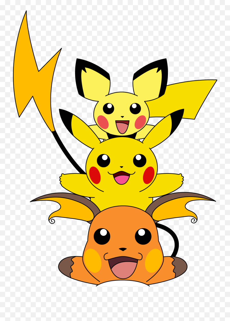 Evolution Of Pikachu Clipart Free Image - Pikachu Clipart Emoji,Pikachu Clipart
