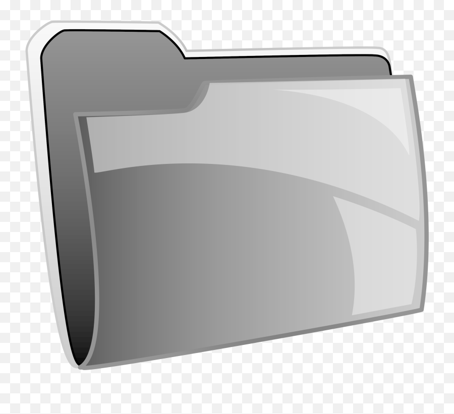 Folder Clipart Rectangle Thing Folder Rectangle Thing - Free Icon Black Folder Emoji,Folder Png