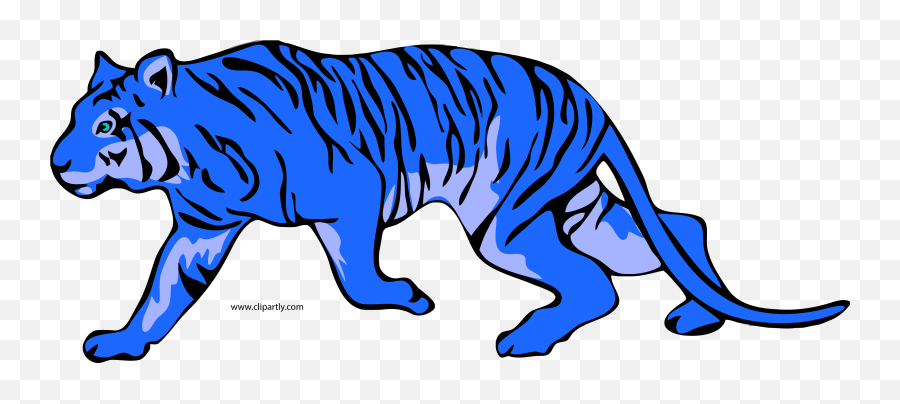 Blue Tiger Clipart - Blue Tiger Clip Art Png Download Blue Tiger Png Emoji,Tiger Clipart