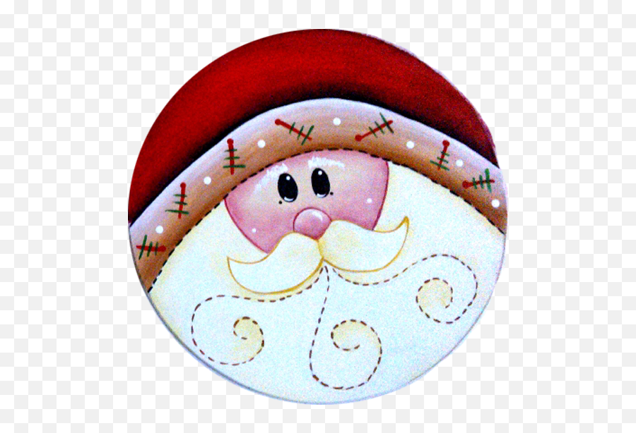 Santa Face Christmas Prints Christmas Paintings Painted - Dibujo Bola De Navidad Papa Noel Emoji,Santa Face Clipart