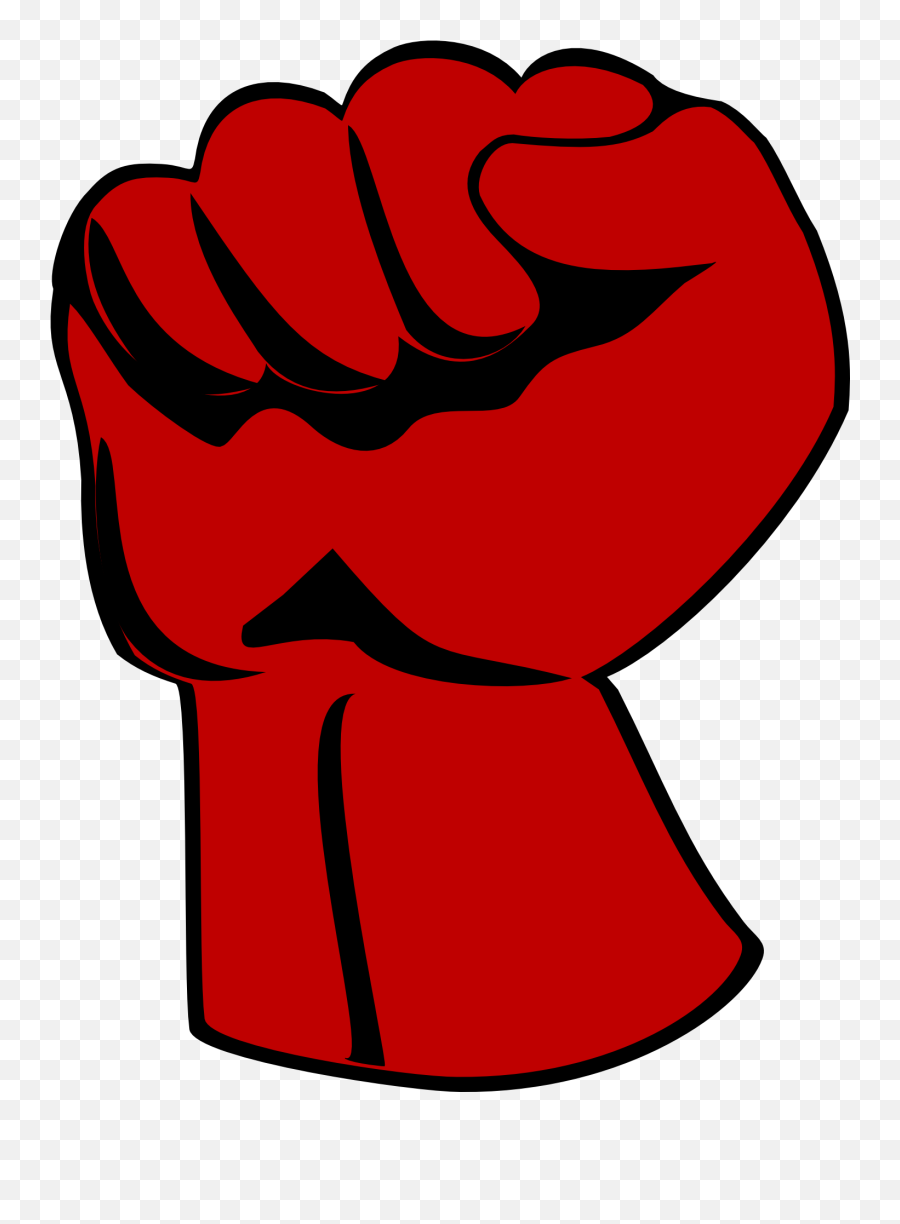 Red Fist Png Clipart - Red Fist Png Emoji,Fist Png