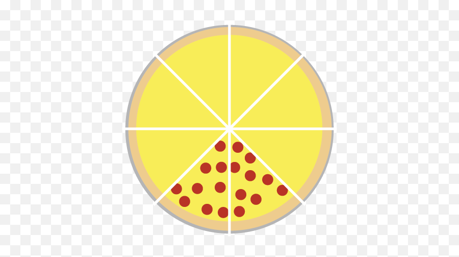 Pizza Split Into 8 Slices - Circle Transparent Cartoon Clip Art Pizza Fraction Clipart Emoji,Fractions Clipart