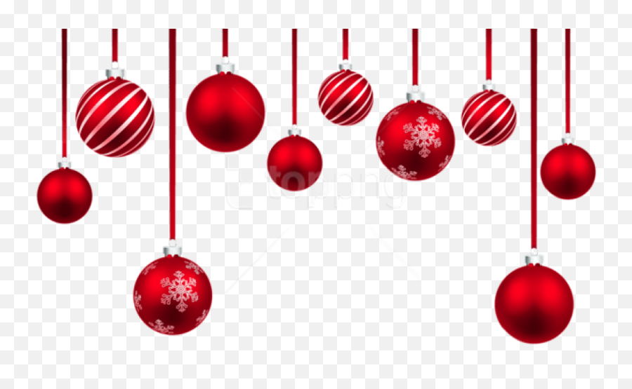 Red Christmas Balls Decor - Christmas Balls Clipart Png Emoji,Christmas Ornament Clipart