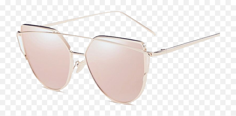 Mirrored Aviator Rose Gold Sunglasses - Full Rim Emoji,Aviator Sunglasses Png