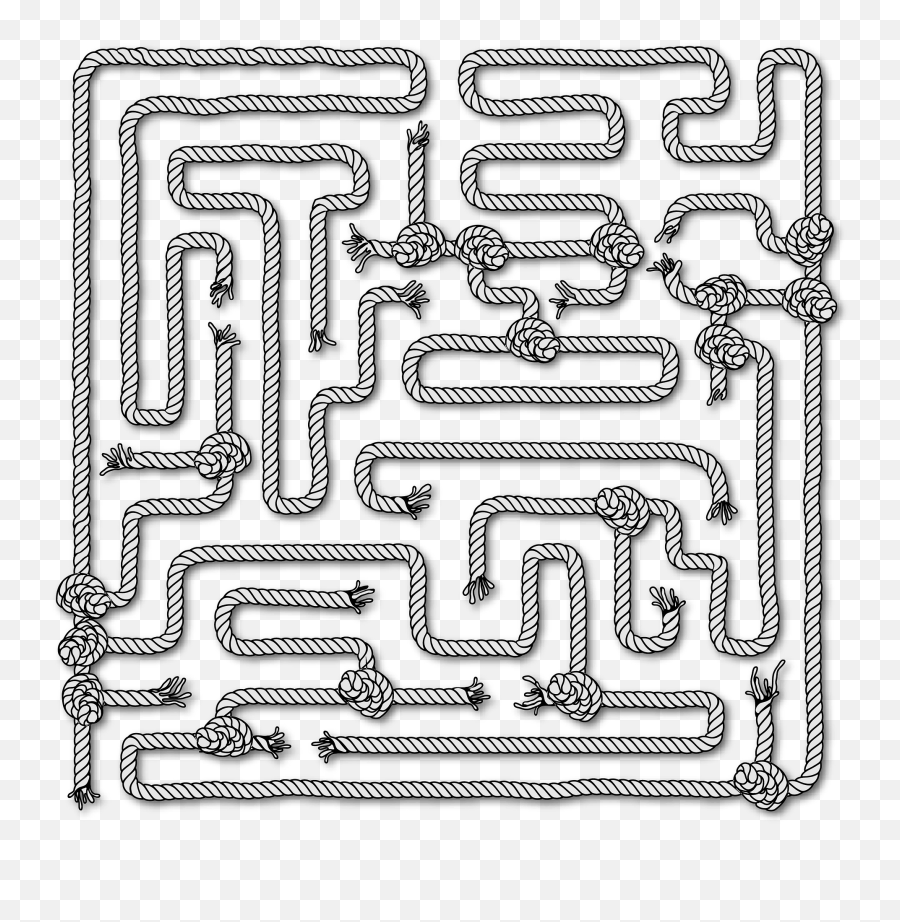 Maze Clipart - Rope Maze Emoji,Maze Clipart