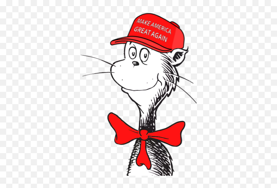 Cat In The Maga Hat - Clipart Dr Seuss Emoji,Make America Great Again Hat Png