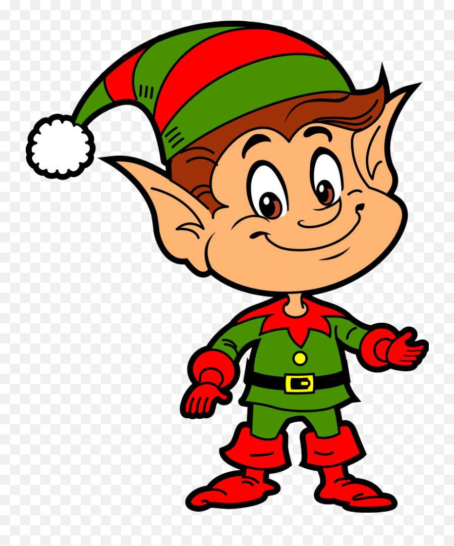 Little Christmas Elf Clipart - Santa Elf Emoji,Elf Clipart