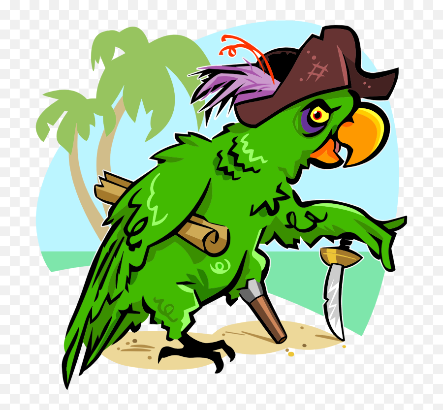Clipart - Treasure Island Parrot Emoji,Support Clipart