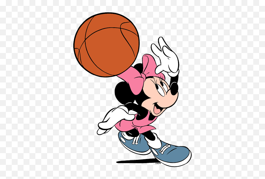 Minnie Mouse Clipart Basketball - Minnie Mouse Playing Emoji,Clipart Of Basketball