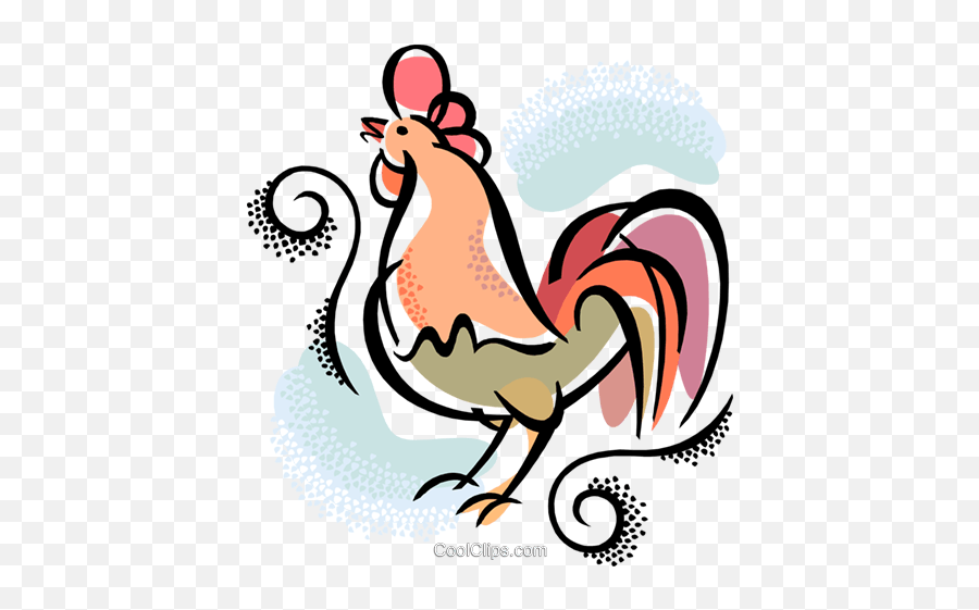 Rooster Royalty Free Vector Clip Art Illustration - Vc038470 Emoji,Rooster Clipart Free
