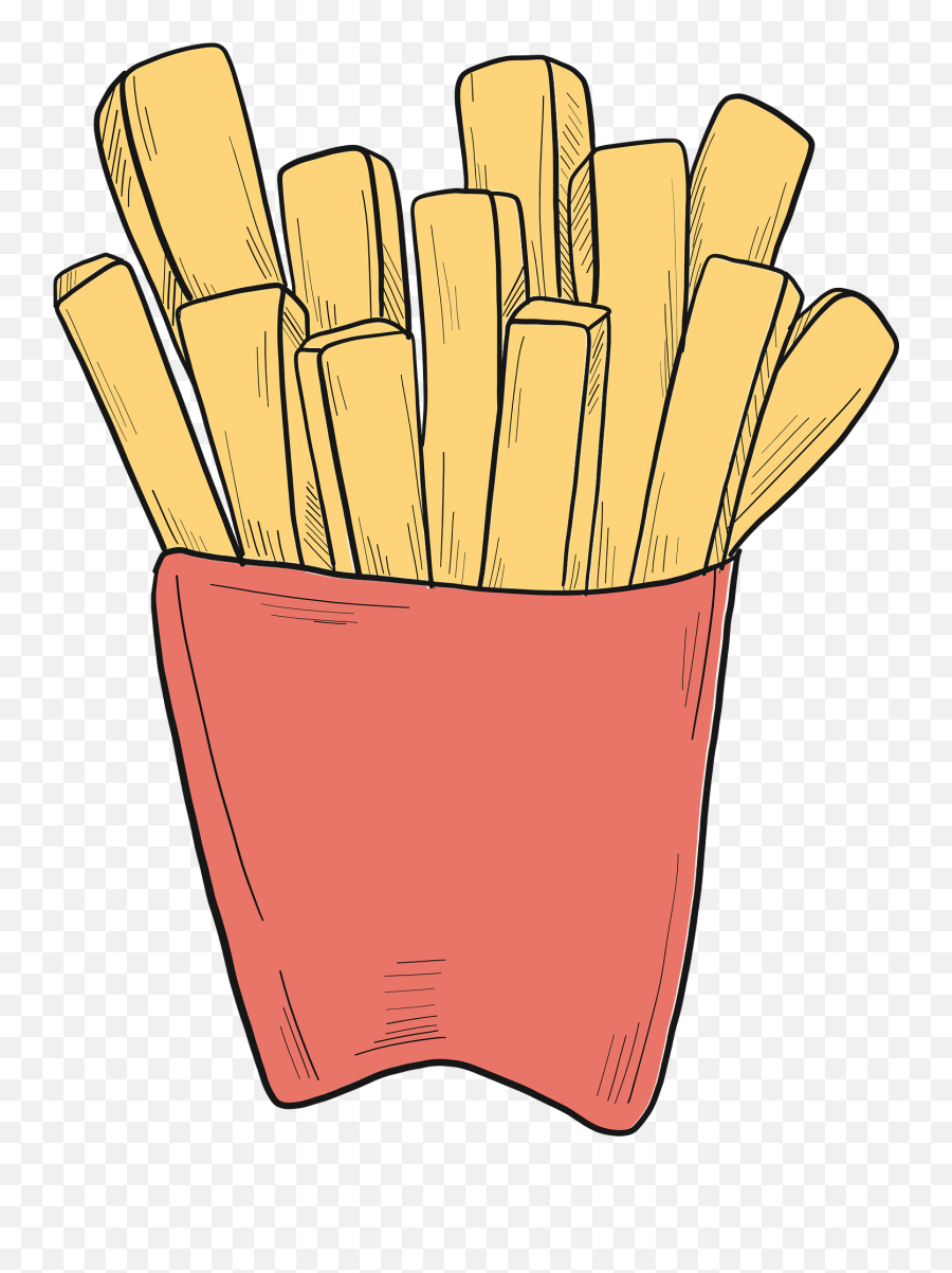 French Fries Clipart - Solid Emoji,Fries Clipart