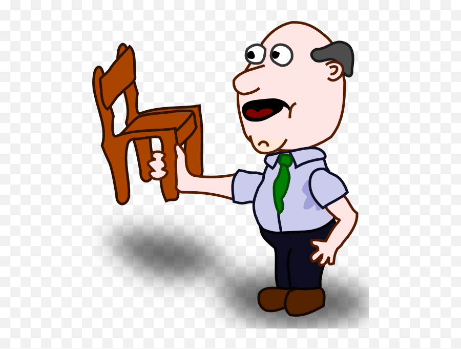 Chair Clip Art Image - Boy Holding A Chair Clipart Emoji,Chair Clipart