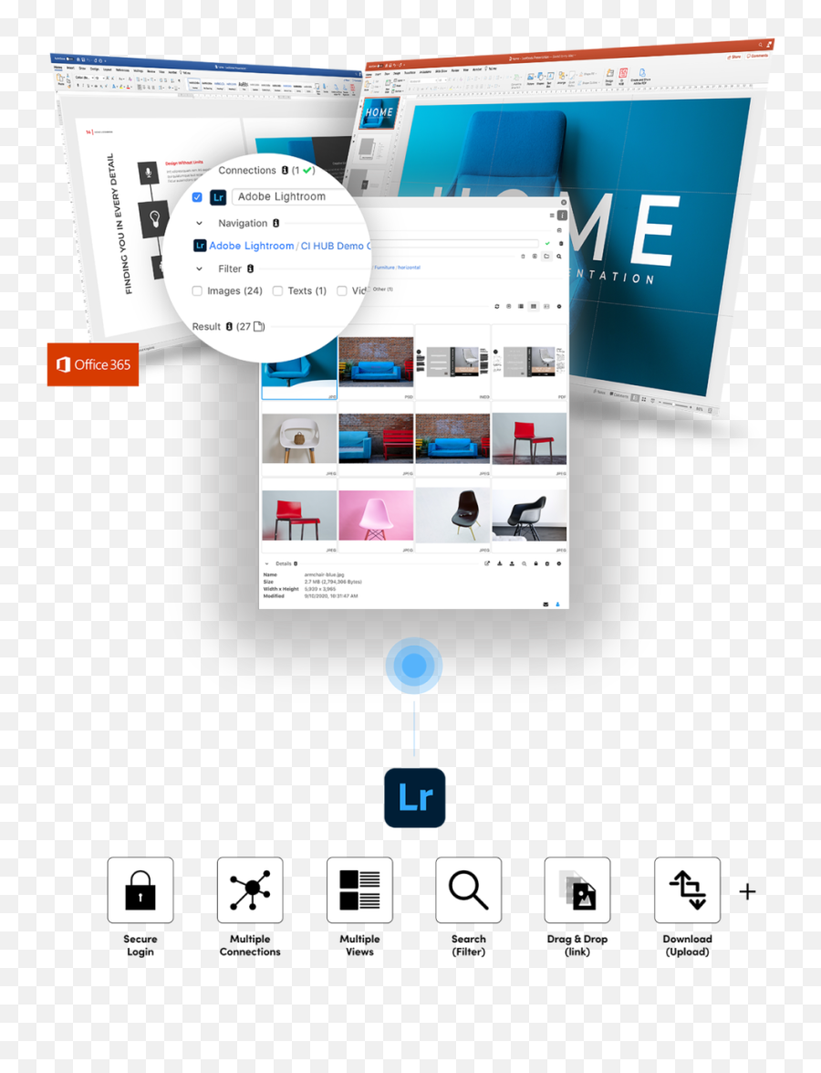 Adobe Lightroom Connector For Adobe Cc And Microsoft Ci Hub - Microsoft Office Emoji,Adobe Lightroom Logo