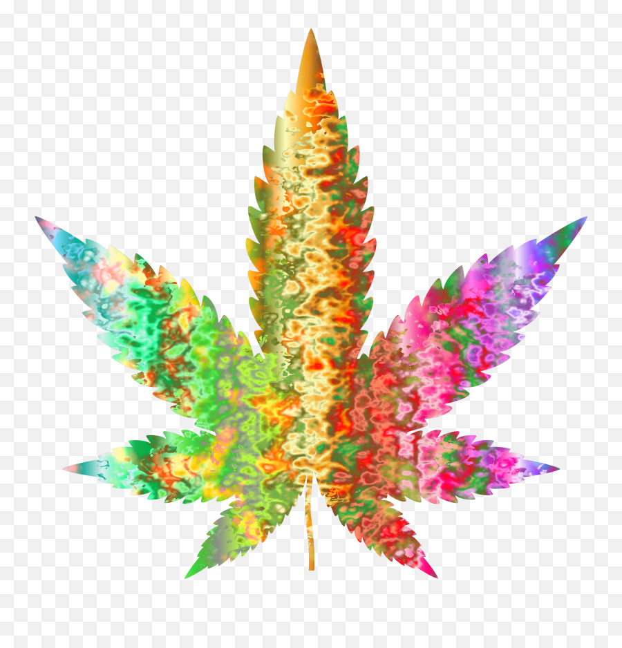 Weed Png - Trippy Marijuana Leaf Png Emoji,Weed Png