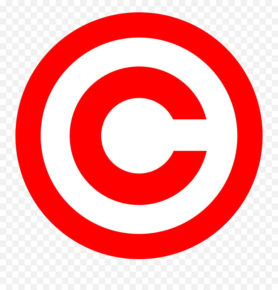 Copyright Symbol Png Copyright Clipart - Red Copyright Icon Png Emoji,Copyright Logo