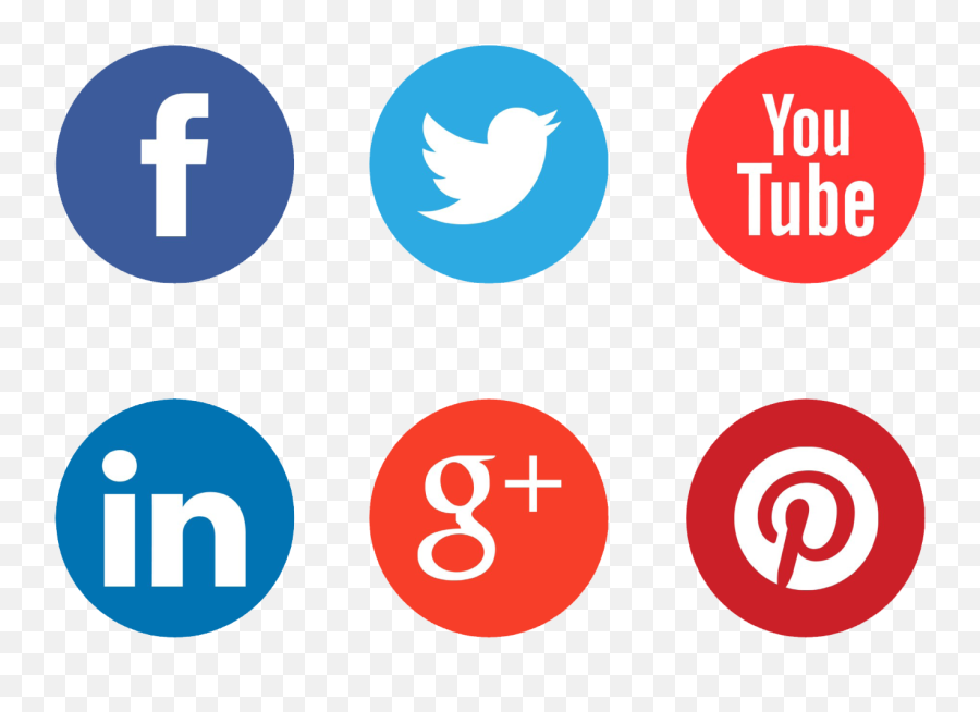 Download Flat Social Media Icons Png - Social Media Icons Hd Png Emoji,Social Media Logos