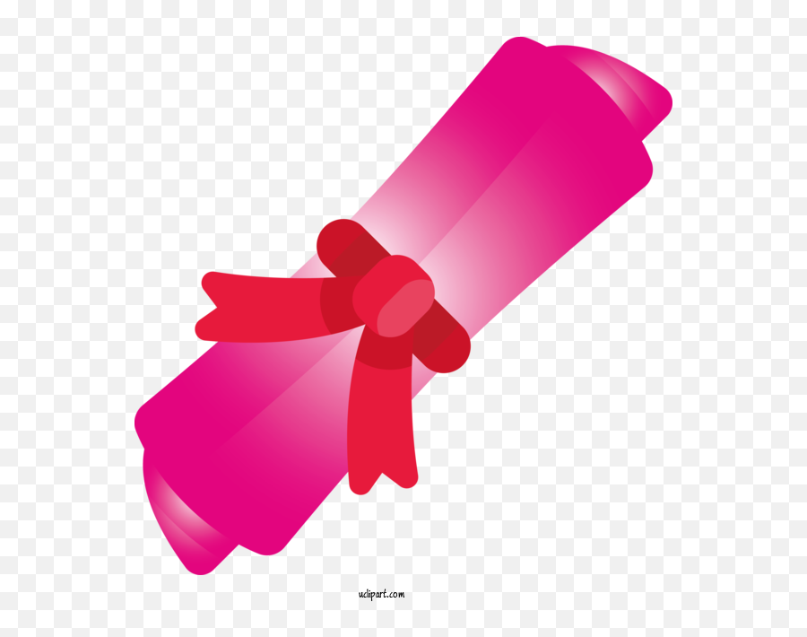 School Pink Ribbon Red For School Supplies - School Supplies Emoji,Goods Clipart