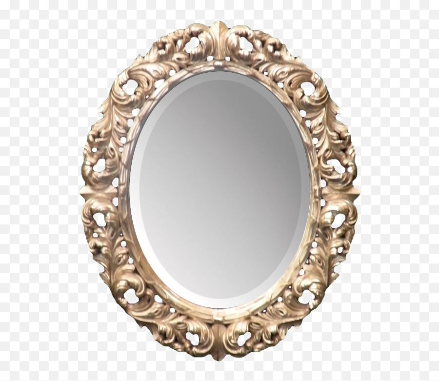 Gold Frame Mirror Png - Solid Emoji,Mirror Png