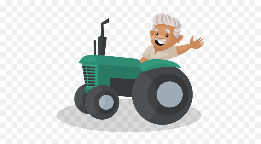 Best Premium Farmer Driving Tractor Illustration Download In Emoji,Farm Tractor Clipart