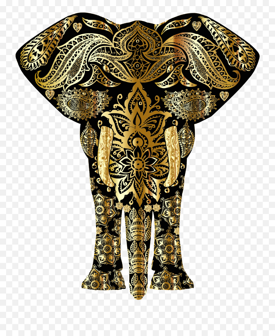 Clipart - African Elephant Pattern Transparent Cartoon Emoji,Elephant Outline Clipart