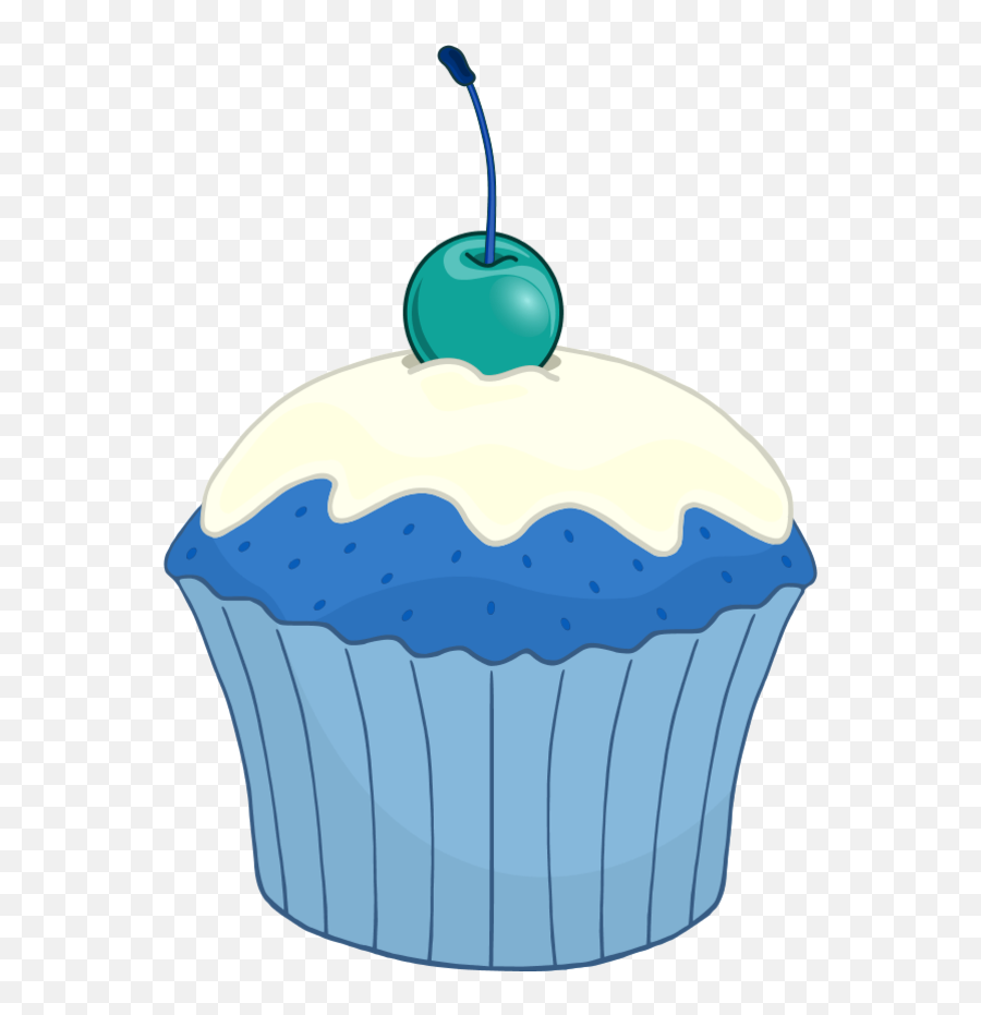 Muffin Cake Vector Clip Art Cliparts Co - Blue Cupcake Clipart Png Emoji,Muffin Clipart