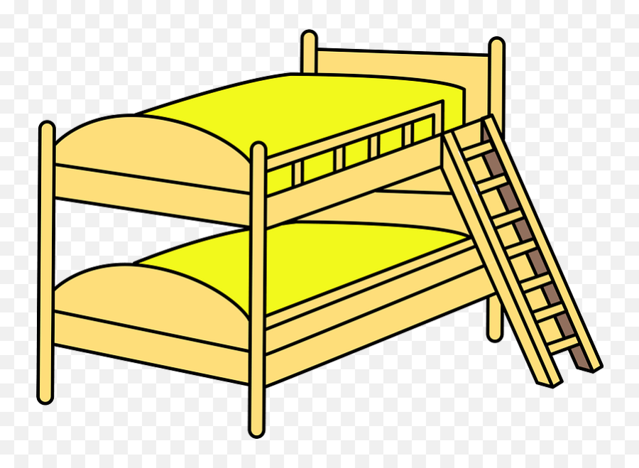 How To Build A Bunk Bed Ladder - Kids Bunk Bed Clipart Emoji,Make Bed Clipart