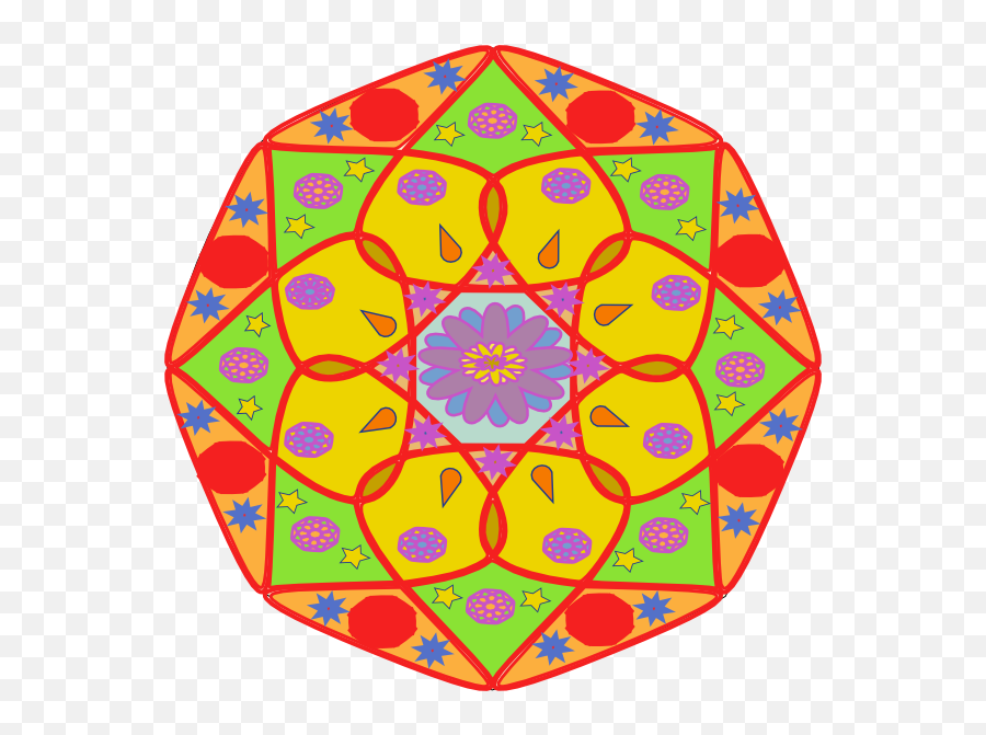 Mandala Clip Art At Clkercom - Vector Clip Art Online Mandalas In Public Domain Emoji,Mandala Clipart