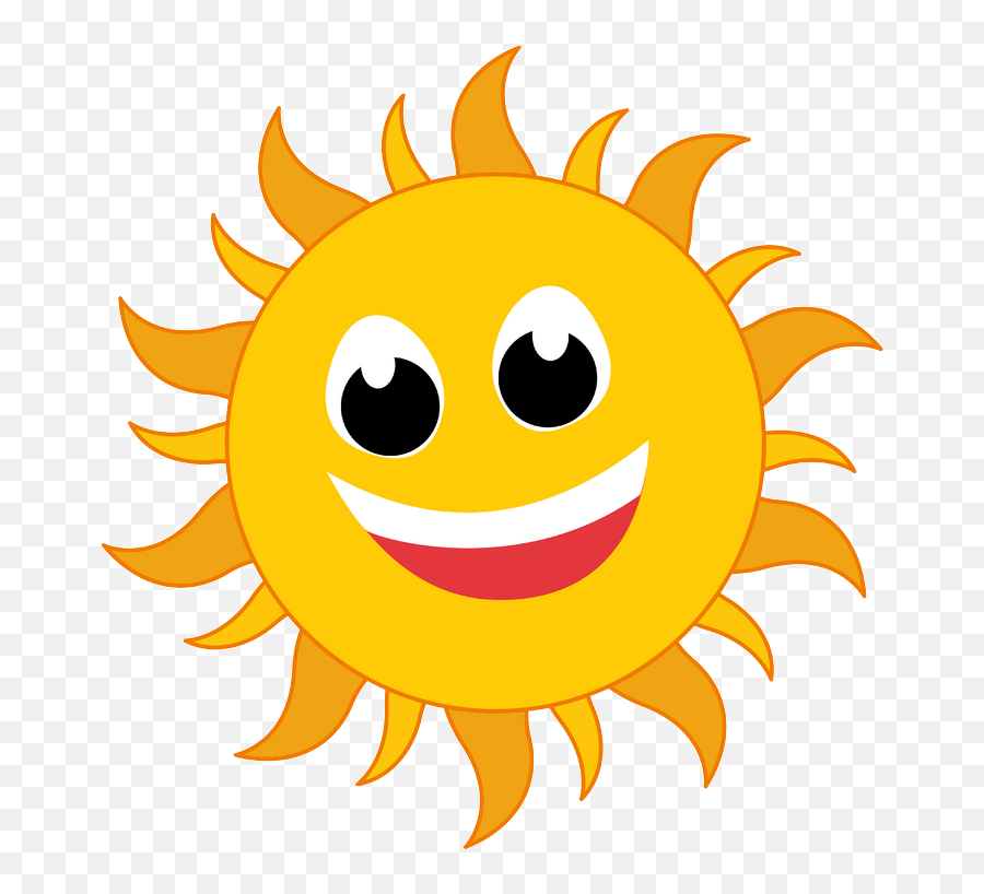 Happy Sun Clipart - Sun Clipart Gif Emoji,Sunshine Clipart