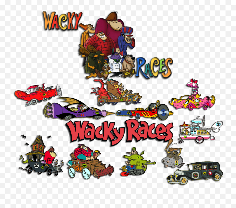 Inspired - Wacky Races Cartoon Emoji,Hanna Barbera Logo