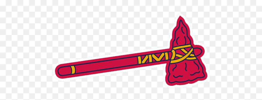 Braves Tomahawk Logo Png Png Image With - Transparent Braves Tomahawk Png Emoji,Braves Logo