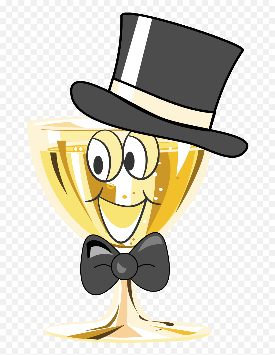 Champagne Glass Clip Art - Cartoon Champagne Glasses Emoji,Champaign Clipart